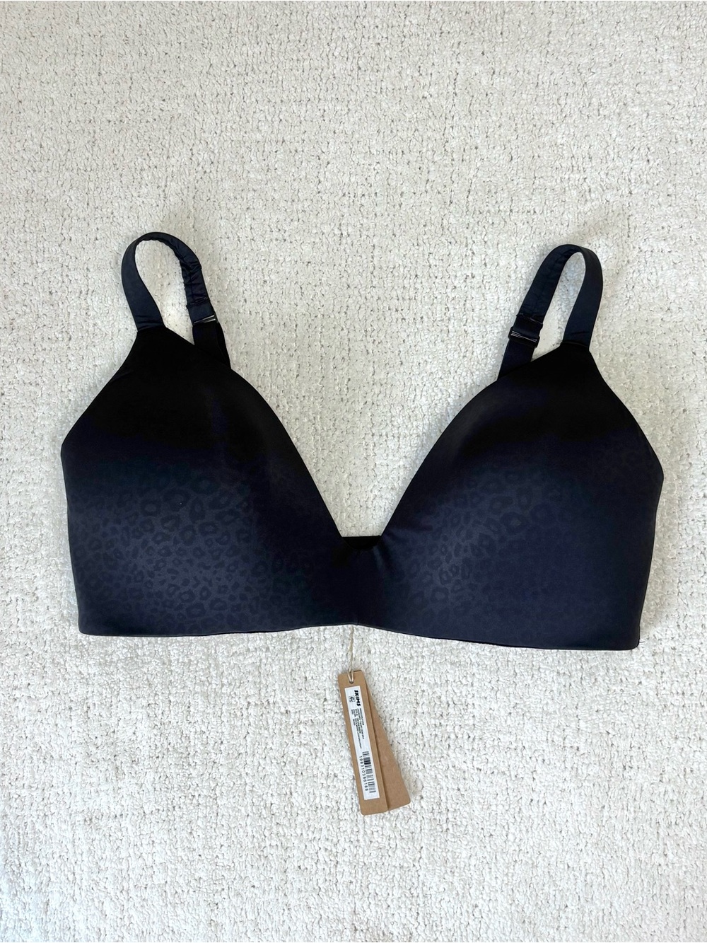 SKIMS black jacquard t-shirt demi bra